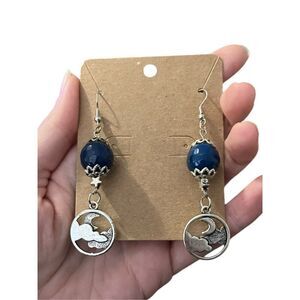 New Handmade Moon & Clouds Dangle Earrings $4 or Add To Any Order for $2